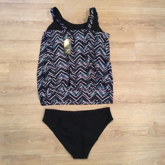 NWT Bikinx Blouson Tankini Bathing Suit Size Small - Picture 5 of 6